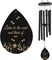Memorial Sympathy Wind Chimes for Outside, Dragonfly Wind Chimes for Loss of Loved One Mother Father for Bereavement/Condolence/Funerary Gift Idea,32inch Wooden,Black